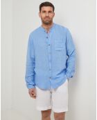 Chemise 100% Lin Luc bleu indigo