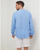 Chemise 100% Lin Luc bleu indigo