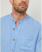 Chemise 100% Lin Luc bleu indigo