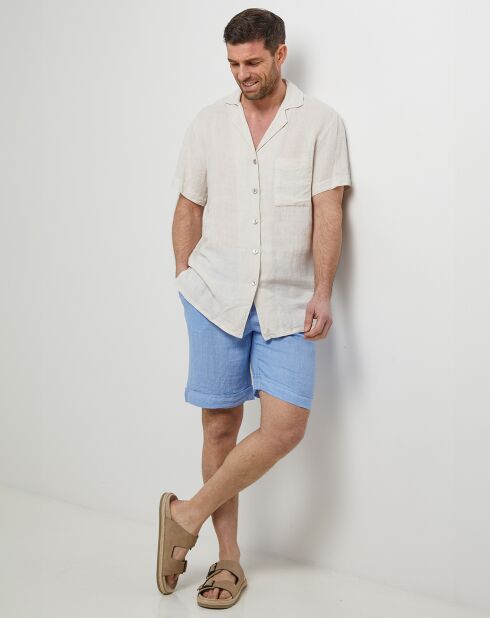 Chemise 100% Lin Xavier beige