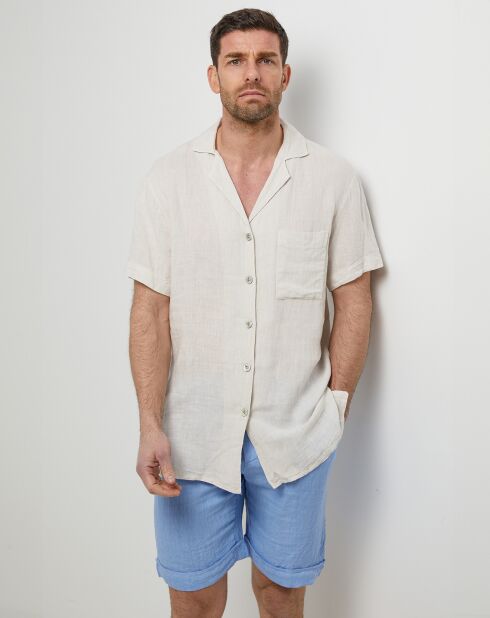 Chemise 100% Lin Xavier beige