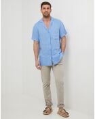 Chemise 100% Lin Xavier bleu indigo