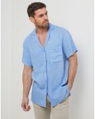 Chemise 100% Lin Xavier bleu indigo