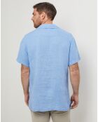Chemise 100% Lin Xavier bleu indigo
