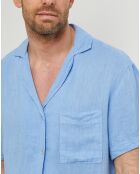 Chemise 100% Lin Xavier bleu indigo