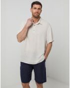 Polo 100% Lin François beige