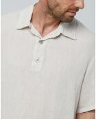 Polo 100% Lin François beige