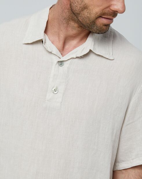 Polo 100% Lin François beige