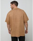 Polo 100% Lin François marron