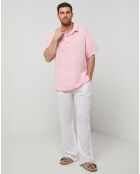 Polo 100% Lin François rose pâle