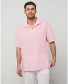 Polo 100% Lin François rose pâle