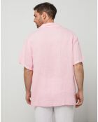 Polo 100% Lin François rose pâle