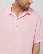 Polo 100% Lin François rose pâle