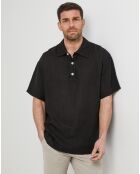 Polo 100% Lin François noir