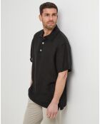 Polo 100% Lin François noir