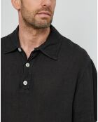 Polo 100% Lin François noir