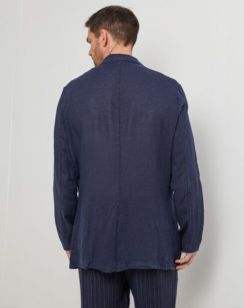 Veste 100% Lin Charles bleu marine