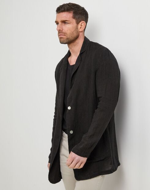 Veste 100% Lin Charles noire