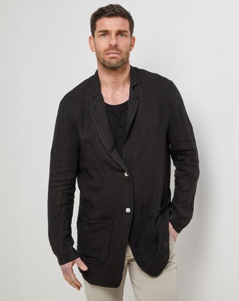 Veste 100% Lin Charles noire