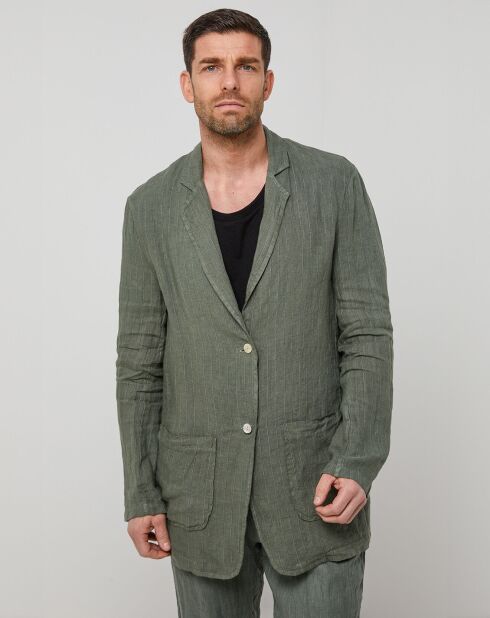 Veste 100% Lin Noa vert kaki