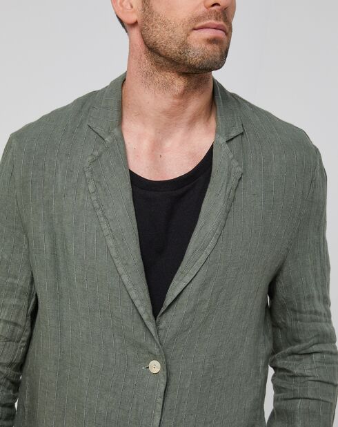 Veste 100% Lin Noa vert kaki