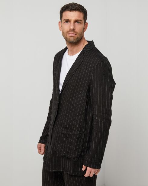 Veste 100% Lin Noa noire