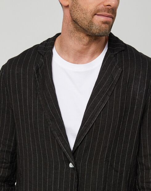 Veste 100% Lin Noa noire