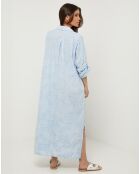 Robe 100% Lin Lola bleu ciel