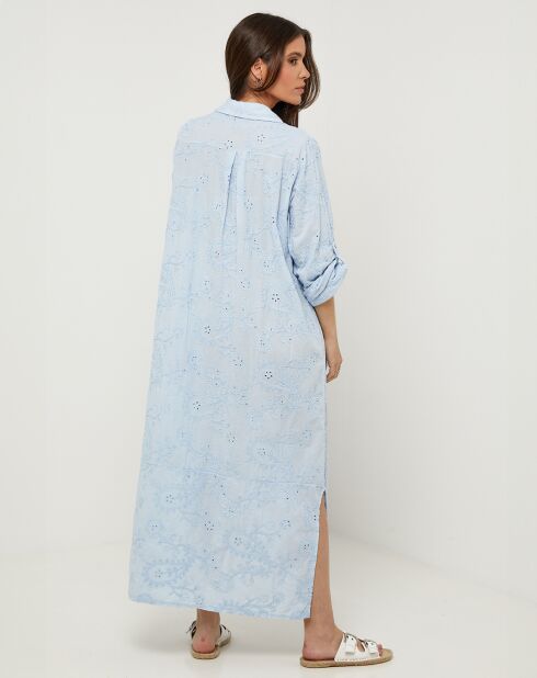 Robe 100% Lin Lola bleu ciel