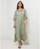 Robe 100% Lin Lola vert kaki