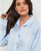 Chemise 100% Lin Lou bleu ciel