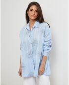 Chemise 100% Lin Lou bleu ciel