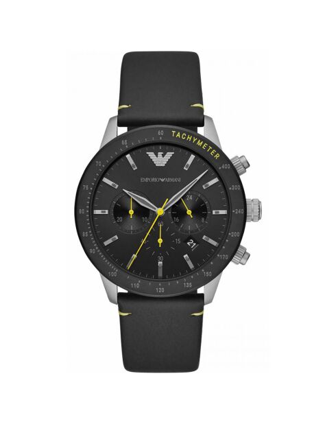 Montre Homme en Cuir noire