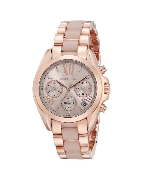 Montre Femme en Acier & Résine rose doré