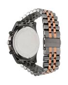 Montre Homme en Acier gris/doré rose