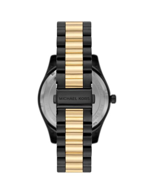 Montre Mixte en Acier noir/doré