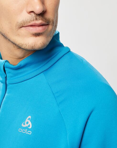 Pull col zippé Carve bleu