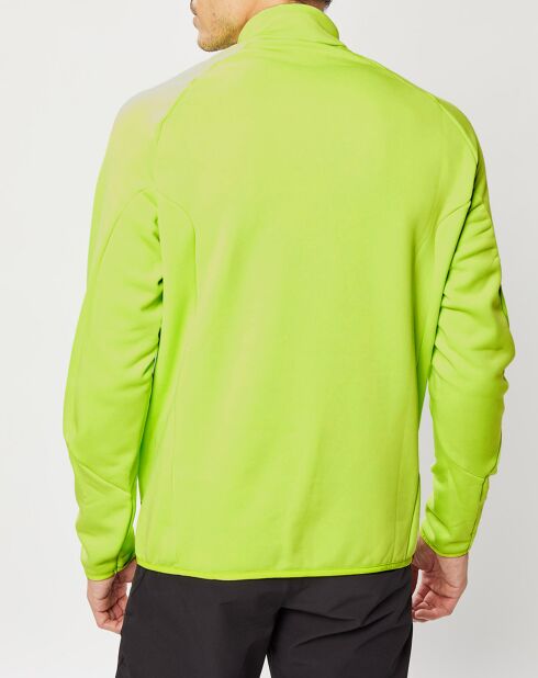 Pull col zippé Carve vert fluo