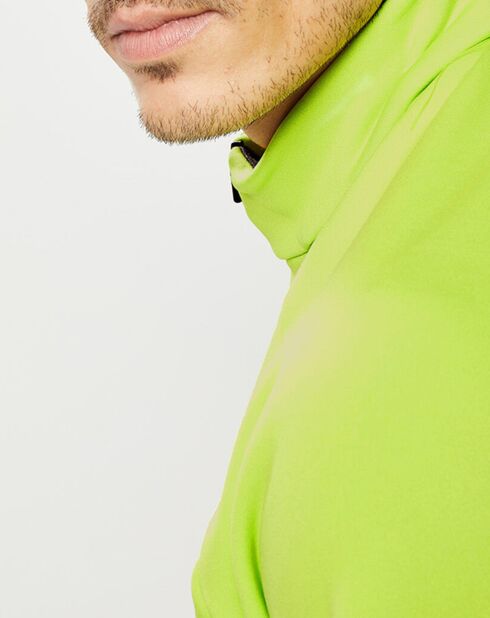 Pull col zippé Carve vert fluo