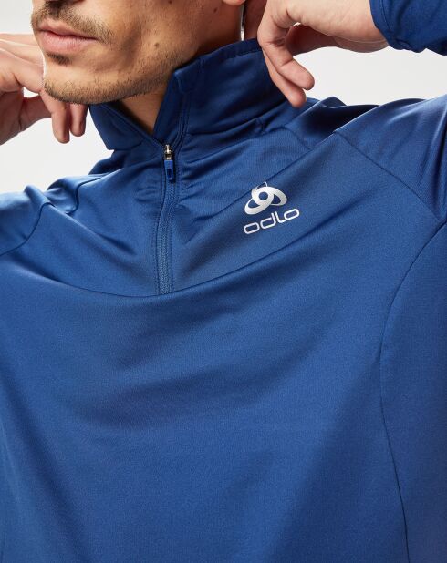 Pull col zippé Berra bleu