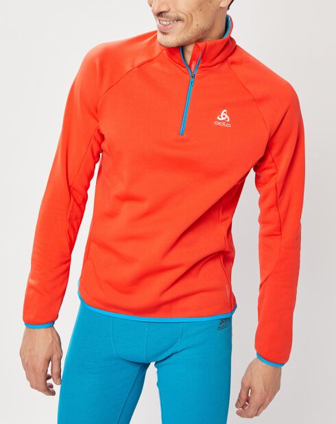 Pull col zippé Ceramicwarm rouge