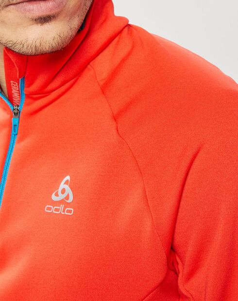 Pull col zippé Ceramicwarm rouge
