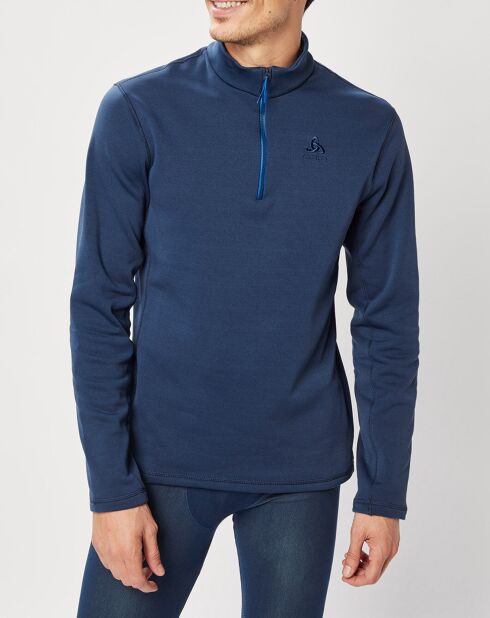 Pull technique col zippé Berra bleu