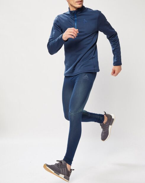 Pull technique col zippé Berra bleu