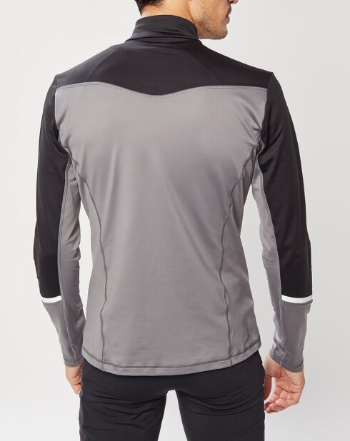 Veste intermédiaire technique Allalin gris/noir/blanc