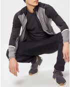 Veste intermédiaire technique Allalin gris/noir/blanc