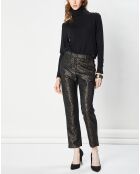 Pantalon Paddy léopard brillant mordoré