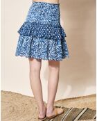 Jupe 100% Coton Bio Doowap imprimée bleue