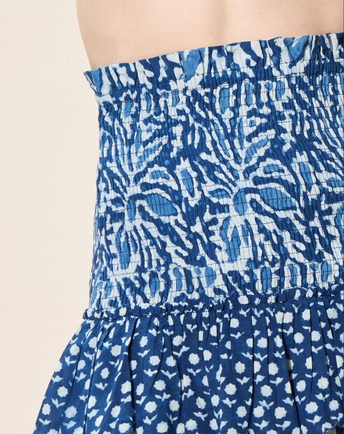 Jupe 100% Coton Bio Doowap imprimée bleue