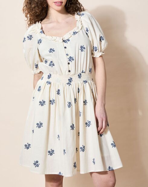 Robe Lorence fleurs blanche